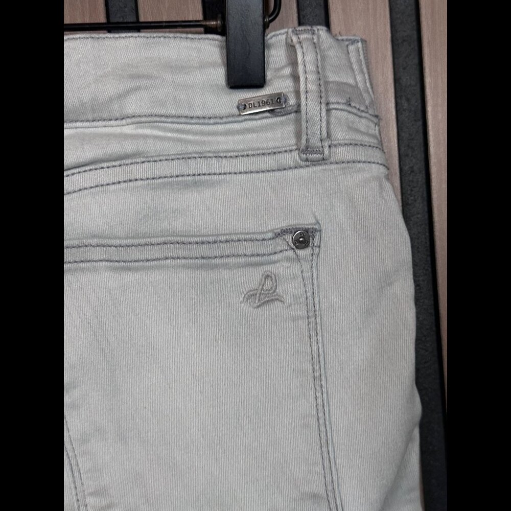 DL1961 Jeans 27 Womens Gray Emma Maternity Power Leggings Low Rise Frayed Hem - Picture 8 of 13